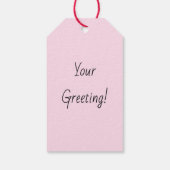 Maak je eigen retro rendier roze Kerstmis Cadeaulabel (Achterkant)