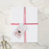 Maak je eigen retro vos-oranje kerstfeest cadeaulabel (Met Touw)
