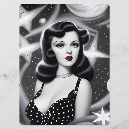 Maak Je Eigen Retro Vrouw Menu (Achterkant)