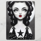 Maak Je Eigen Retro Zwarte Ster Pin-up Menu (Achterkant)