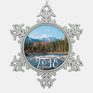 Maak je eigen rivierfoto tin sneeuwvlok ornament