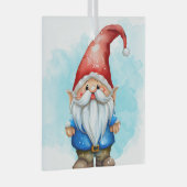 Maak je eigen rode en blauwe kerstkabouter glas ornament (Voorkant Rechts)