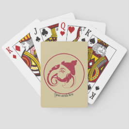 Maak je eigen rode en gouden Ganesh-profiel aan Pokerkaarten