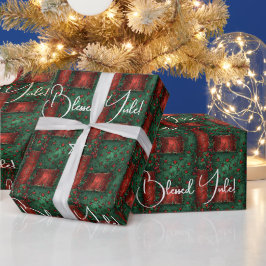 Maak Je Eigen Rode Groene Yule Lint Weefsel Cadeaupapier