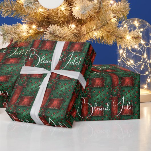 Maak Je Eigen Rode Groene Yule Lint Weefsel Cadeaupapier (Feestdagen)