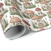 Maak Je Eigen Rode Paddenstoel Fee Huizen Cadeaupapier (Rol Hoek)