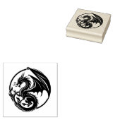 Maak Je Eigen Roken Vuur Draak Embleem Rubberstempel (Gestempeld)