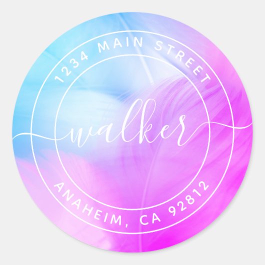 Maak Je Eigen Rond Retouradres Ronde Sticker (Voorkant)