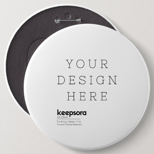 Maak je eigen ronde knop van 6 inch button 6,0 cm (Voorkant /achterkant)