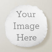 Gepersonaliseerde A-klasse Katoen Rond Sierkussen (40,64 cm) (Voorkant)