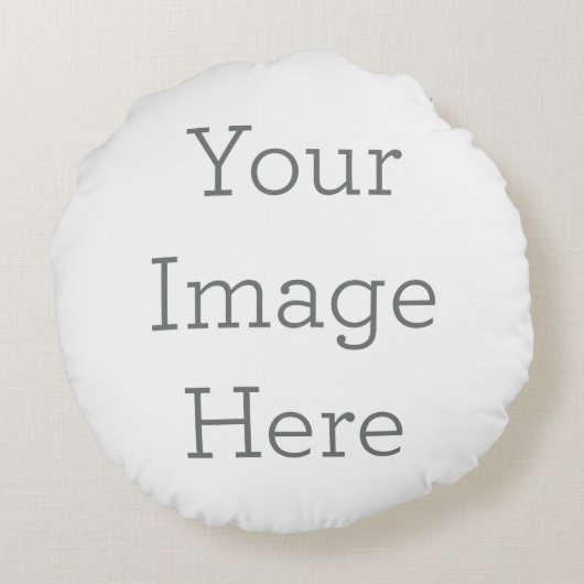 Gepersonaliseerde A-klasse Katoen Rond Sierkussen (40,64 cm) (Achterkant)