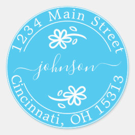 Maak Je Eigen Ronde Retouradres Klassieke Ronde Sticker