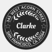 Maak Je Eigen Ronde Retouradres Ronde Sticker (Voorkant)