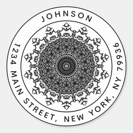 Maak Je Eigen Ronde Retouradres Ronde Sticker (Voorkant)