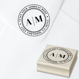 Maak Je Eigen Ronde Retouradres Rubberstempel