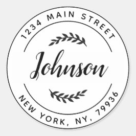 Maak je eigen ronde retouradres sticker