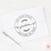 Maak Je Eigen Ronde Retouradres Sticker (Envelop)