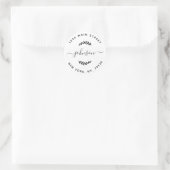 Maak Je Eigen Ronde Retouradres Sticker (Tas)