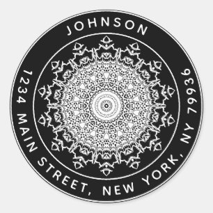 Maak Je Eigen Ronde Retouradres Sticker