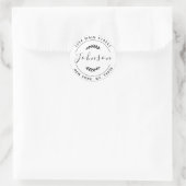 Maak Je Eigen Ronde Retouradres Sticker (Tas)