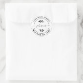 Maak Je Eigen Ronde Retouradres Sticker (Tas)