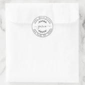 Maak Je Eigen Ronde Retouradres Sticker (Tas)
