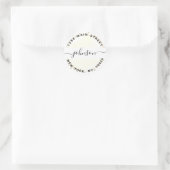 Maak Je Eigen Ronde Retouradres Sticker (Tas)