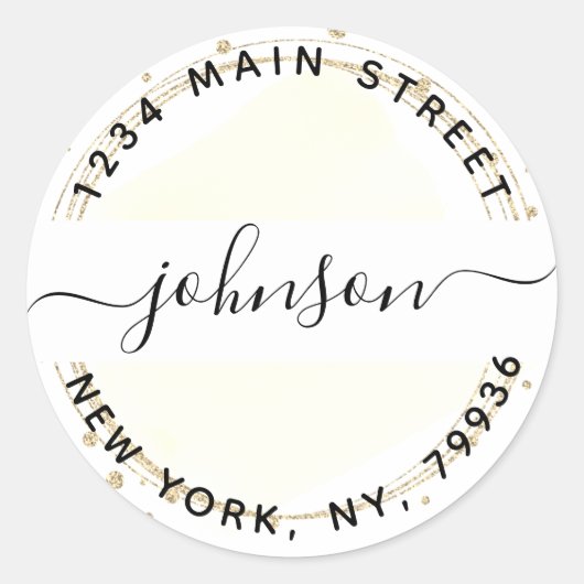 Maak Je Eigen Ronde Retouradres Sticker (Voorkant)