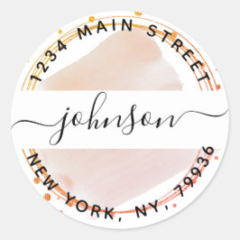 Maak Je Eigen Ronde Retouradres Sticker