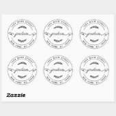 Maak Je Eigen Ronde Retouradres Sticker (Vel)