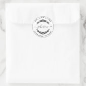 Maak Je Eigen Ronde Retouradres Sticker (Tas)