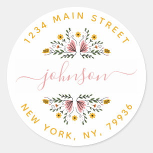 Maak Je Eigen Ronde Retouradres Sticker