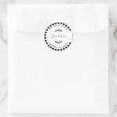 Maak Je Eigen Ronde Retouradres Sticker (Tas)