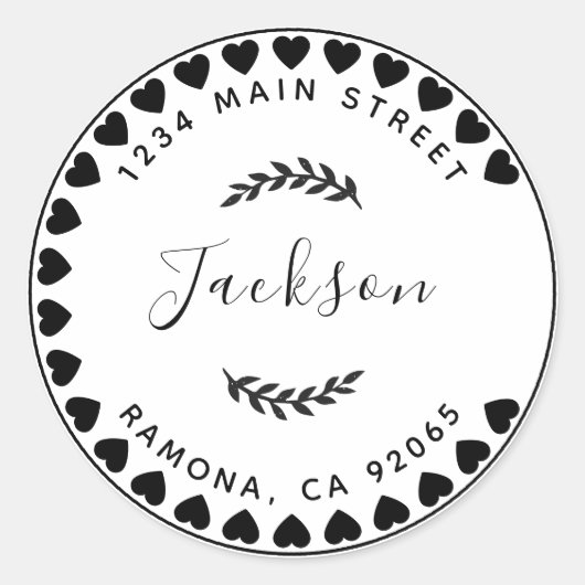 Maak Je Eigen Ronde Retouradres Sticker (Voorkant)