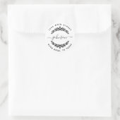Maak Je Eigen Ronde Retouradres Sticker (Tas)