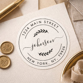 Maak Je Eigen Ronde Retouradres Sticker