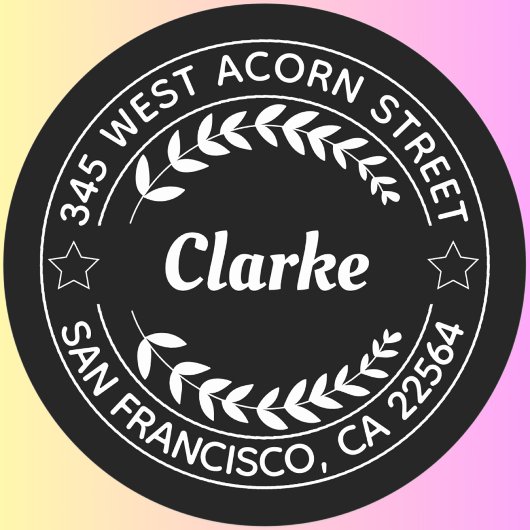 Maak Je Eigen Ronde Retouradres Sticker