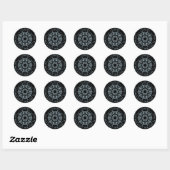 Maak Je Eigen Ronde Retouradres Sticker (Vel)