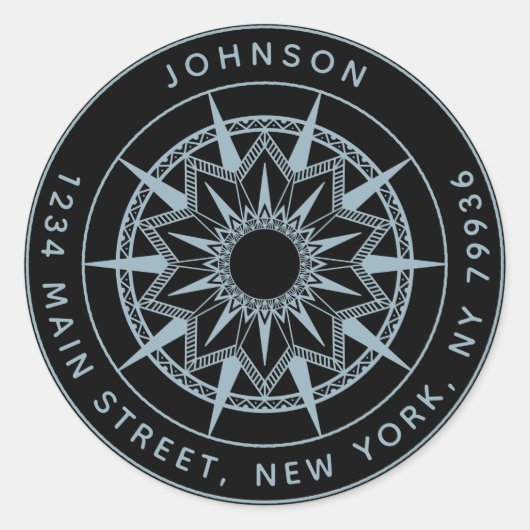 Maak Je Eigen Ronde Retouradres Sticker (Voorkant)