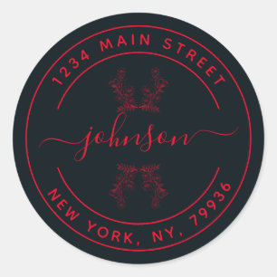 Maak Je Eigen Ronde Retouradres Sticker