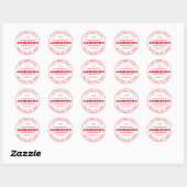 Maak Je Eigen Ronde Retouradres Sticker (Vel)