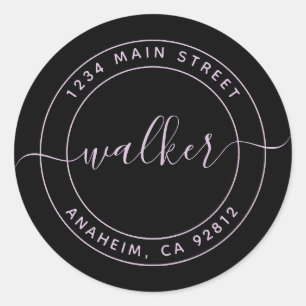 Maak Je Eigen Ronde Retouradres Sticker