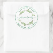 Maak Je Eigen Ronde Retouradres Sticker (Tas)