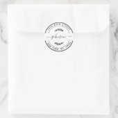 Maak Je Eigen Ronde Retouradres Sticker (Tas)