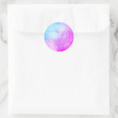 Maak Je Eigen Ronde Retouradres Sticker (Tas)