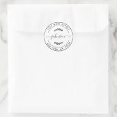 Maak Je Eigen Ronde Retouradres Sticker (Tas)