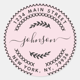 Maak Je Eigen Ronde Retouradres Sticker