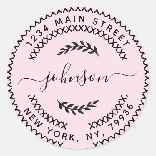 Maak Je Eigen Ronde Retouradres Sticker (Voorkant)