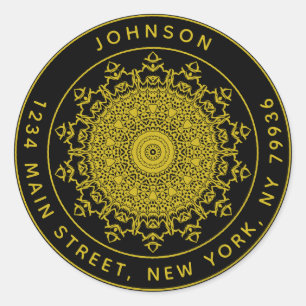 Maak Je Eigen Ronde Retouradres Sticker