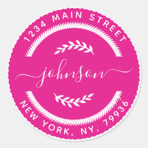 Maak Je Eigen Ronde Retouradres Sticker